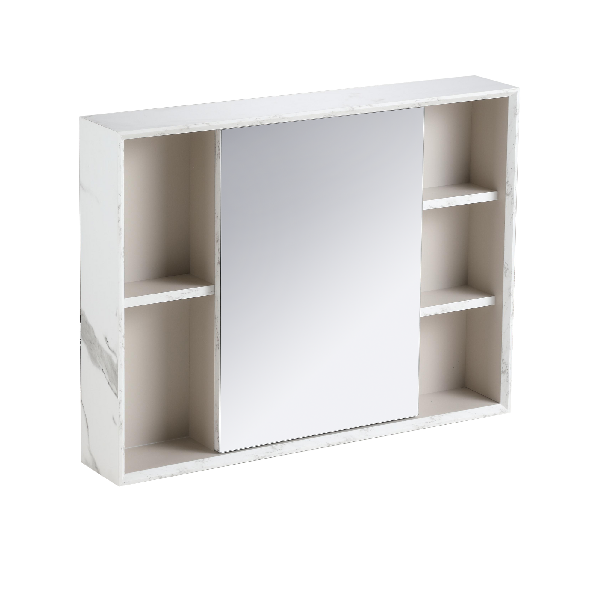ACO 1 Door 2 Shelves PVC Mirror Cabinet | RMC-ACO-8060D1S2