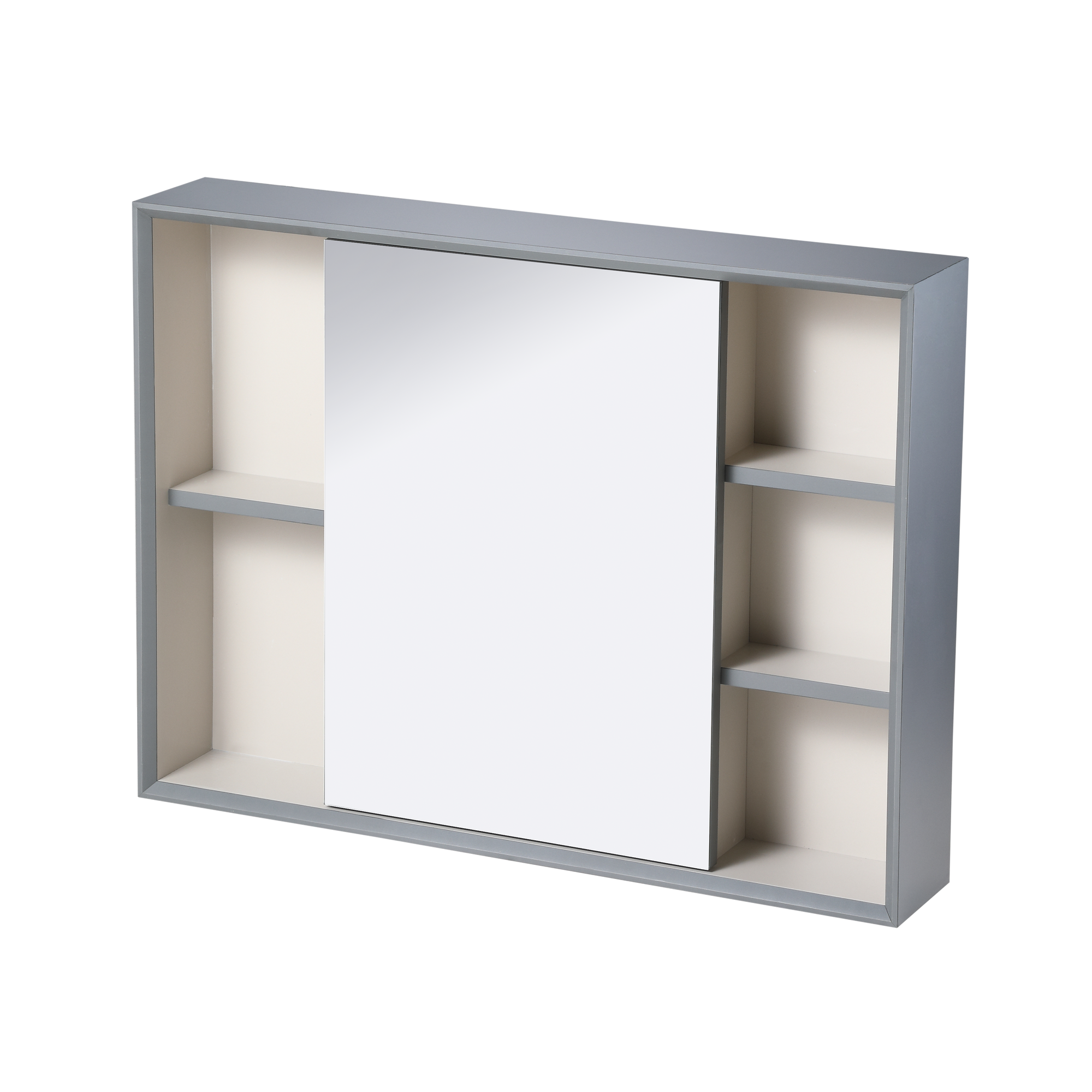 ACO 1 Door 2 Shelves PVC Mirror Cabinet | RMC-ACO-8060D1S2