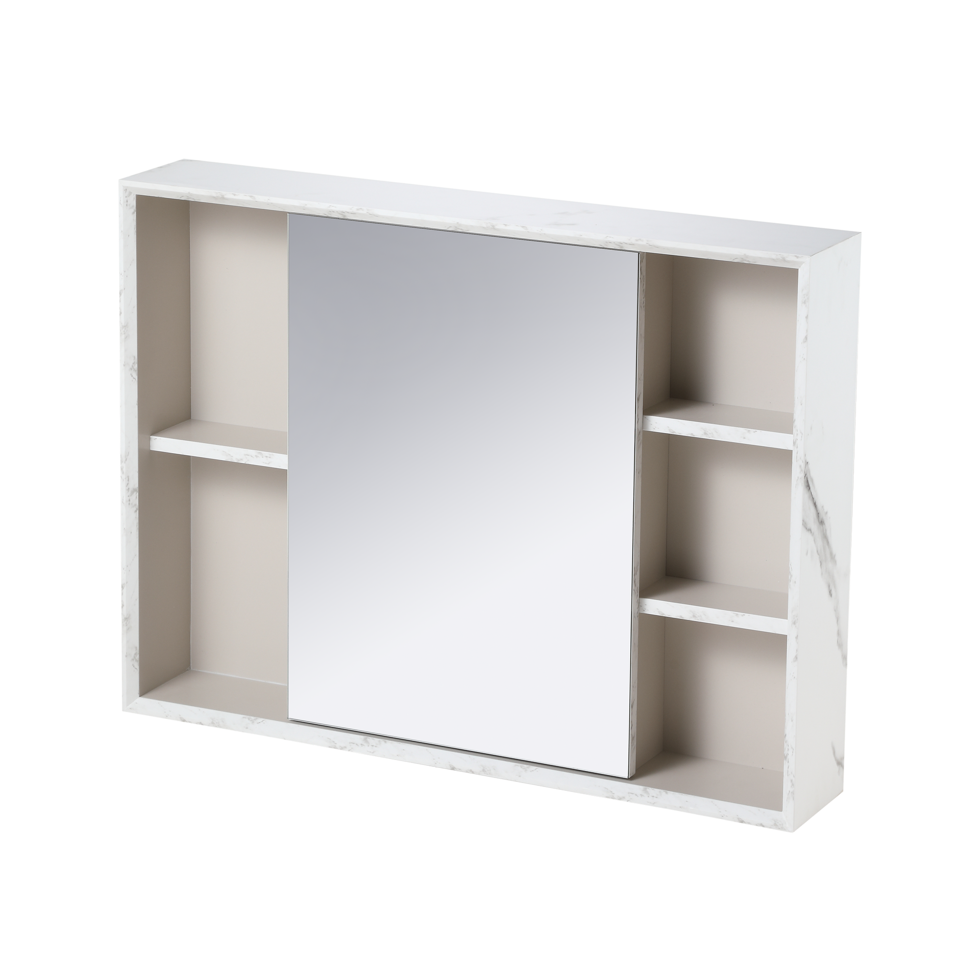 ACO 1 Door 2 Shelves PVC Mirror Cabinet | RMC-ACO-8060D1S2