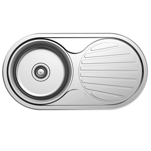 1 Bowl + Drainer Inset Stainless Steel Kitchen Sink | ROX 611