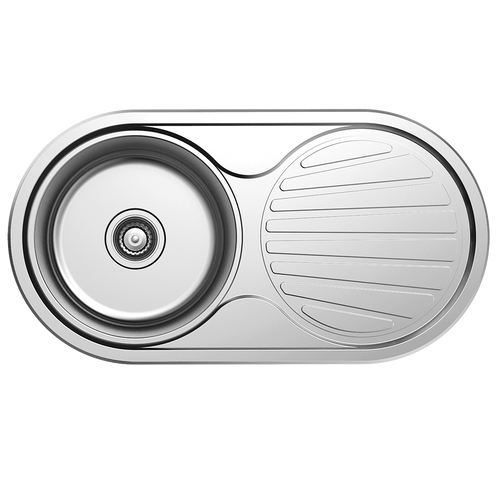 1 Bowl + Drainer Inset Stainless Steel Kitchen Sink | ROX 611