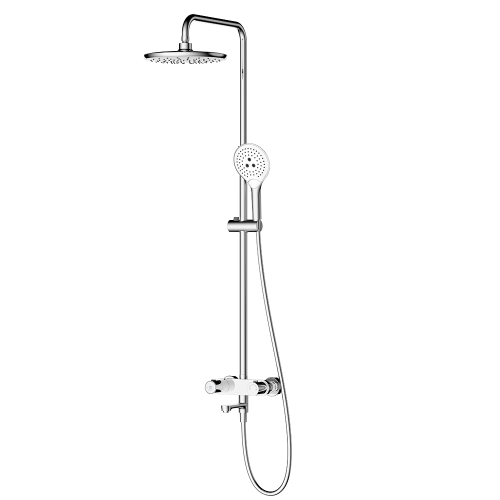 Pushstop Rainshower Column With Mixer | RSC-PUSHSTOP-S81-CH and RSC-PUSHSTOP-S81-BK