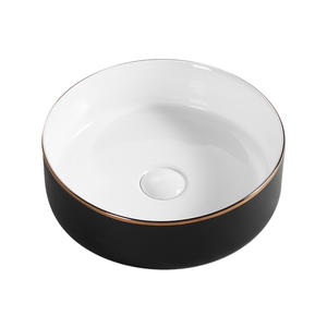 Countertop Round Ceramic Basin | SPIN 36-BW