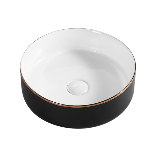 Countertop Round Ceramic Basin | SPIN 36-BW