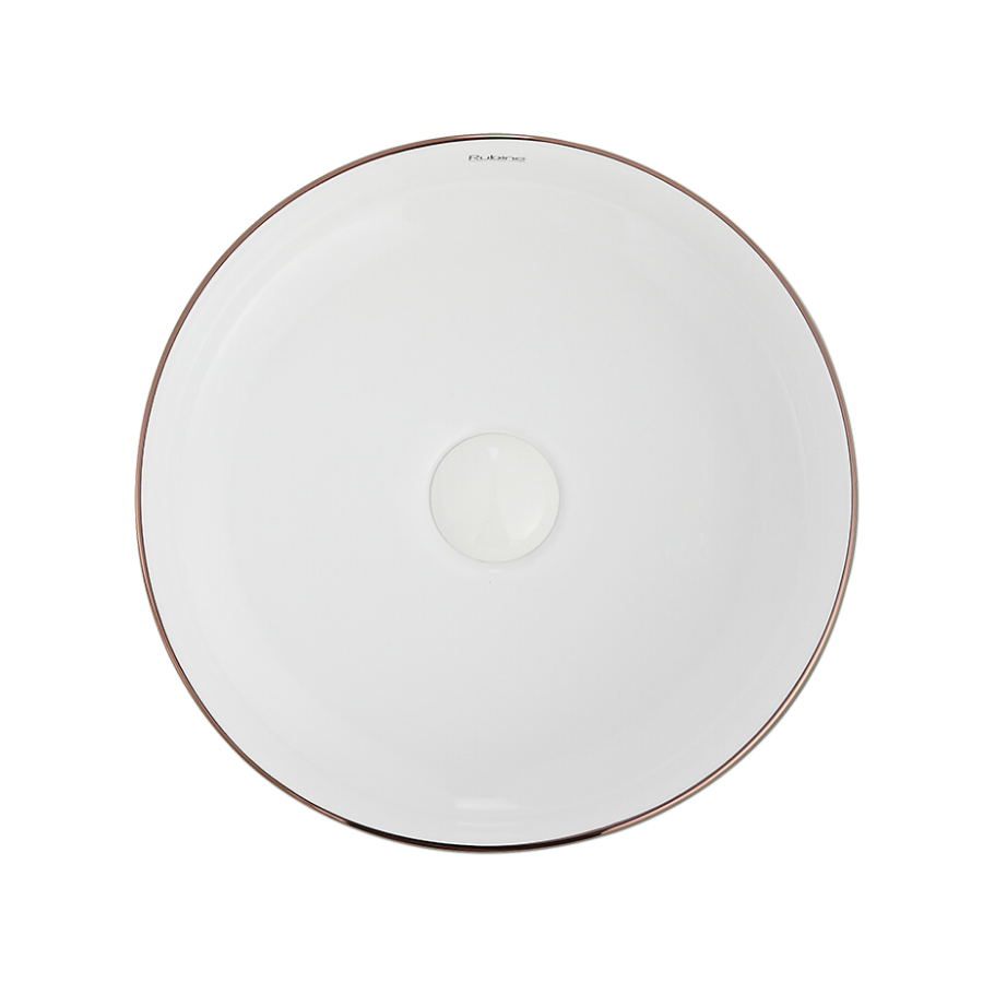 Countertop Round Ceramic Basin | SPIN 36-BW