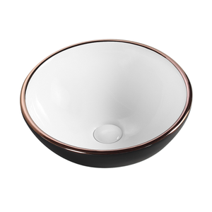 Countertop Round Ceramic Basin | SPIN 40B-BW