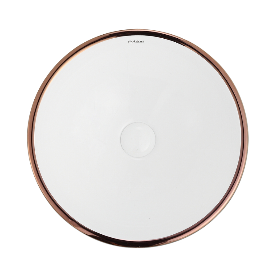 Countertop Round Ceramic Basin | SPIN 40B-BW