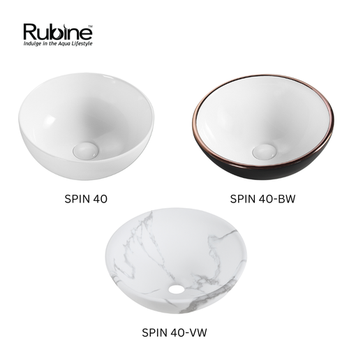SPIN Countertop Ceramic Basin | SPIN 40B, SPIN 40B BW and SPIN 40B VW