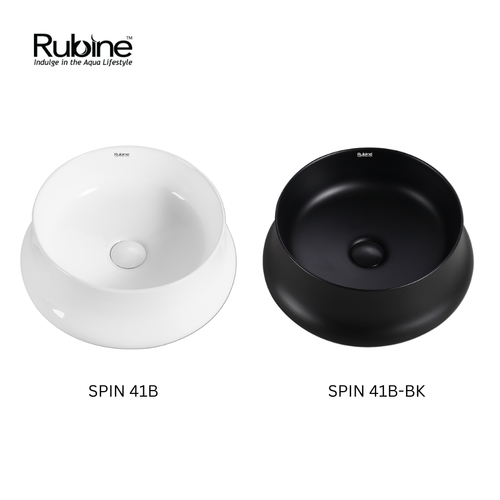 SPIN Countertop Ceramic Basin | SPIN 41B and SPIN 41B BK