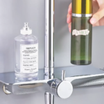 Deckos Round Rainshower Column With Mixer Shelf