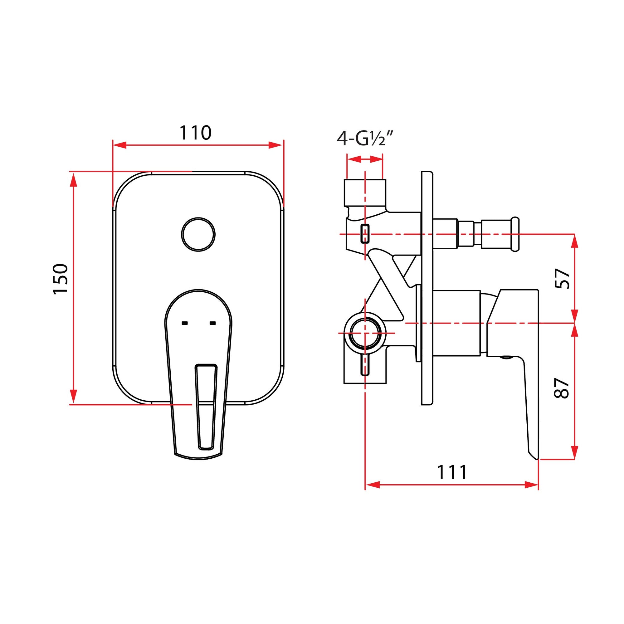 Conceal Bath Mixer | STYLO 9169