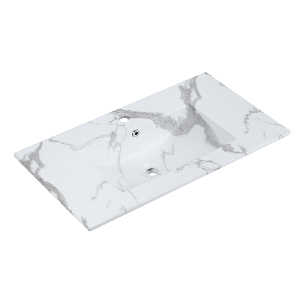 80cm Press-To-Open Vanity Cabinet + Insert Basin | RBF-1884-TO/-VW/-GM + TOP 80M/-VW/-BK