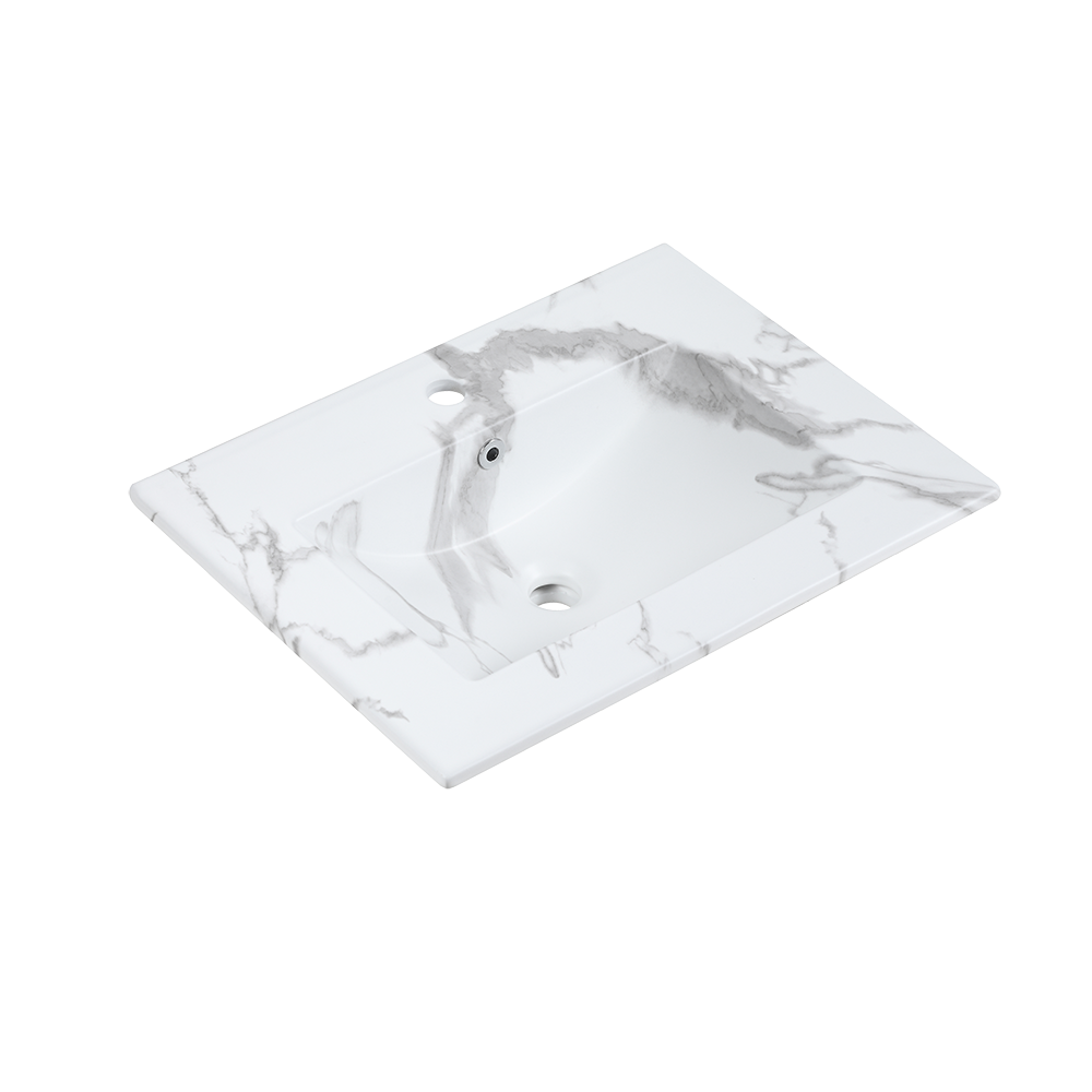 60cm Press-To-Open Vanity Cabinet + Insert Basin | RBF-1864-TO/VW/GM + TOP 60M/-VW/-BK