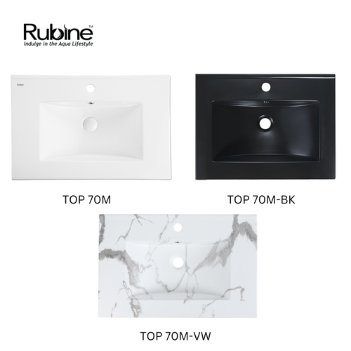 TOP Insert Rectangular Ceramic Basin | TOP 70M/-BK/-VW