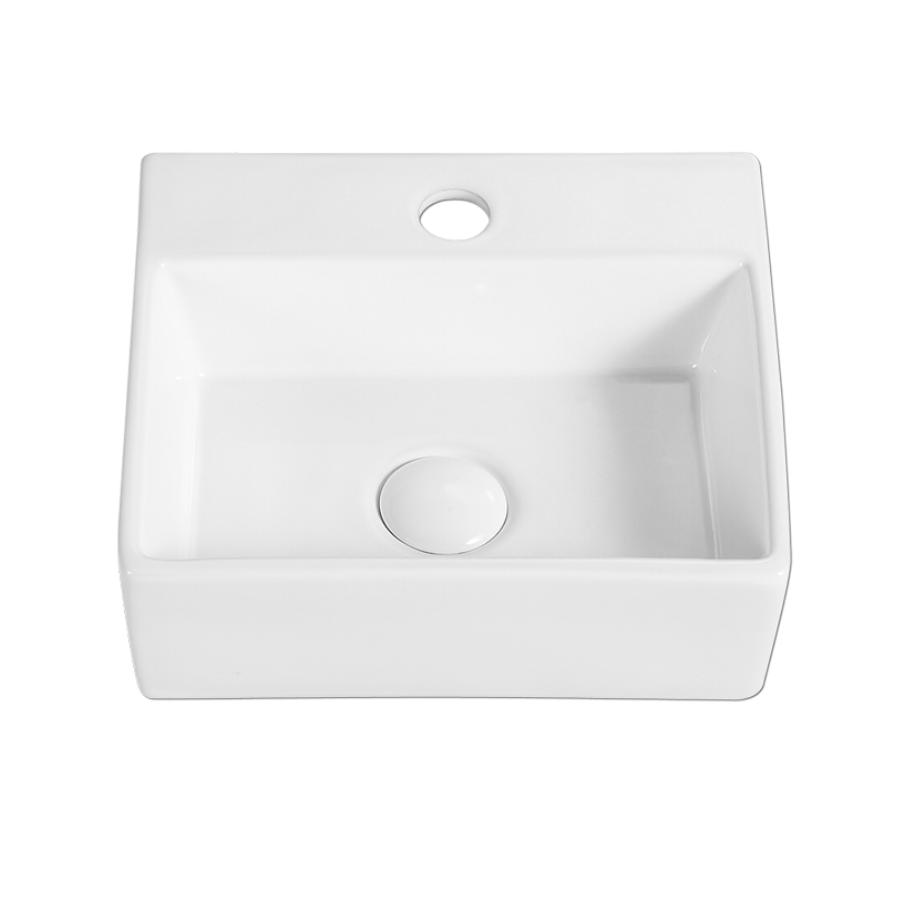 Wall-Hung / Countertop Rectangular Ceramic Basin | VENTO 33M