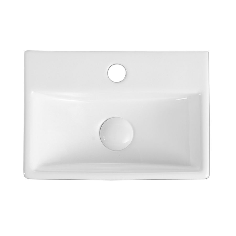 Wall-Hung / Countertop Rectangular Ceramic Basin | VENTO 36M