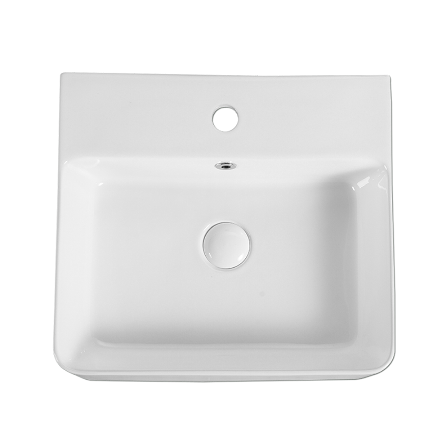 Wall-Hung / Countertop Rectangular Ceramic Basin | VENTO 46M