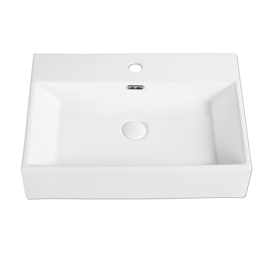Wall-Hung / Countertop Rectangular Ceramic Basin | VENTO 50M