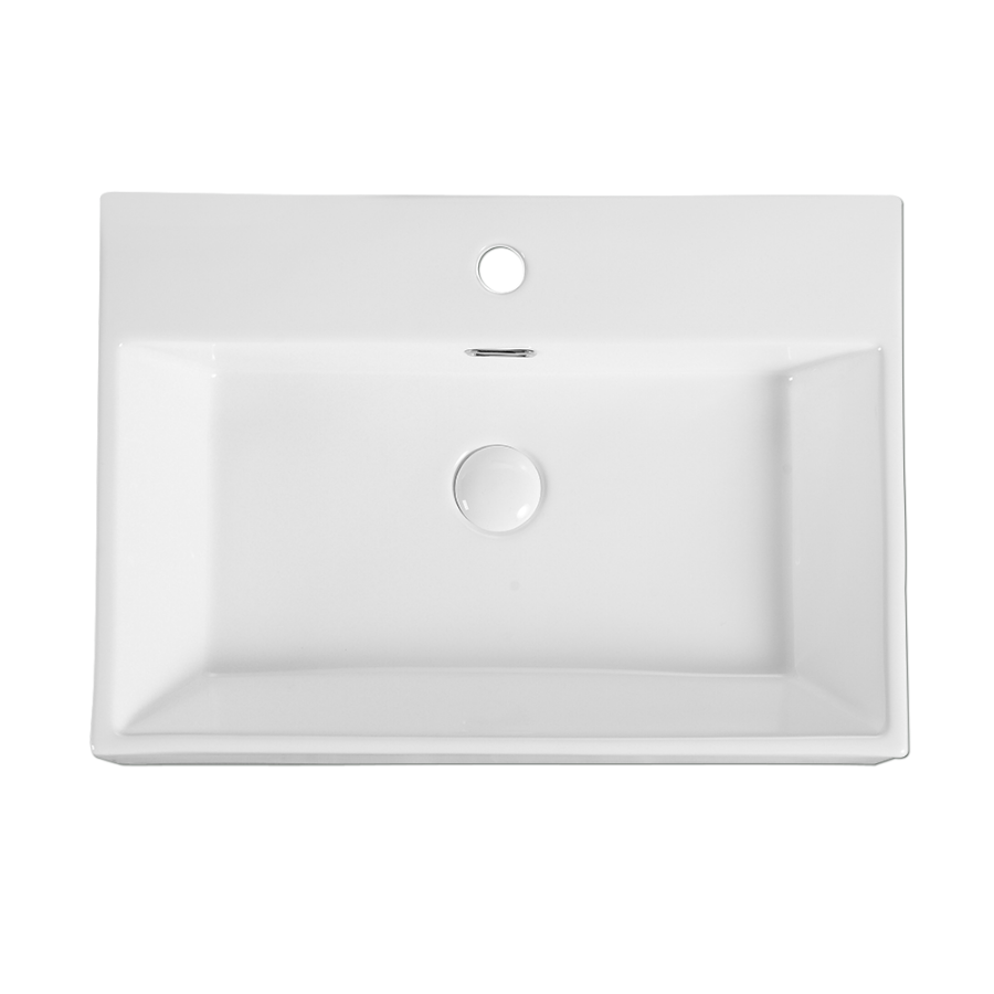 Wall-Hung / Countertop Rectangular Ceramic Basin | VENTO 50M