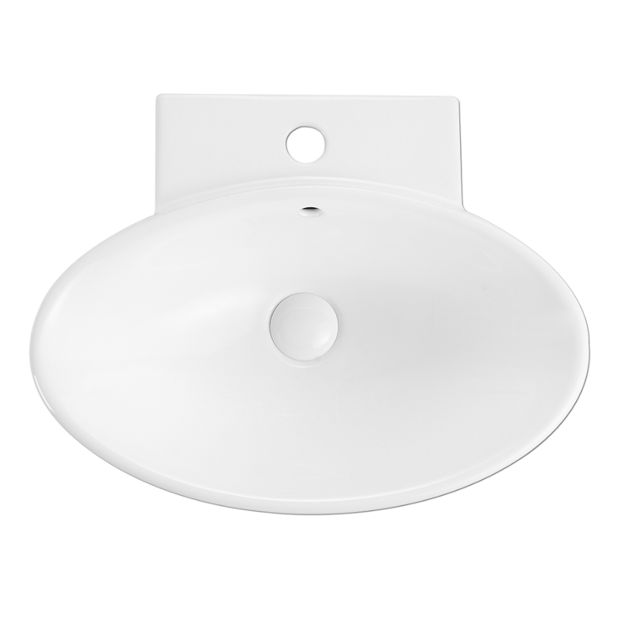 Wall-Hung Oval Ceramic Basin | VENTO 53M