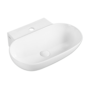 Wall-Hung Oval Ceramic Basin | VENTO 55M