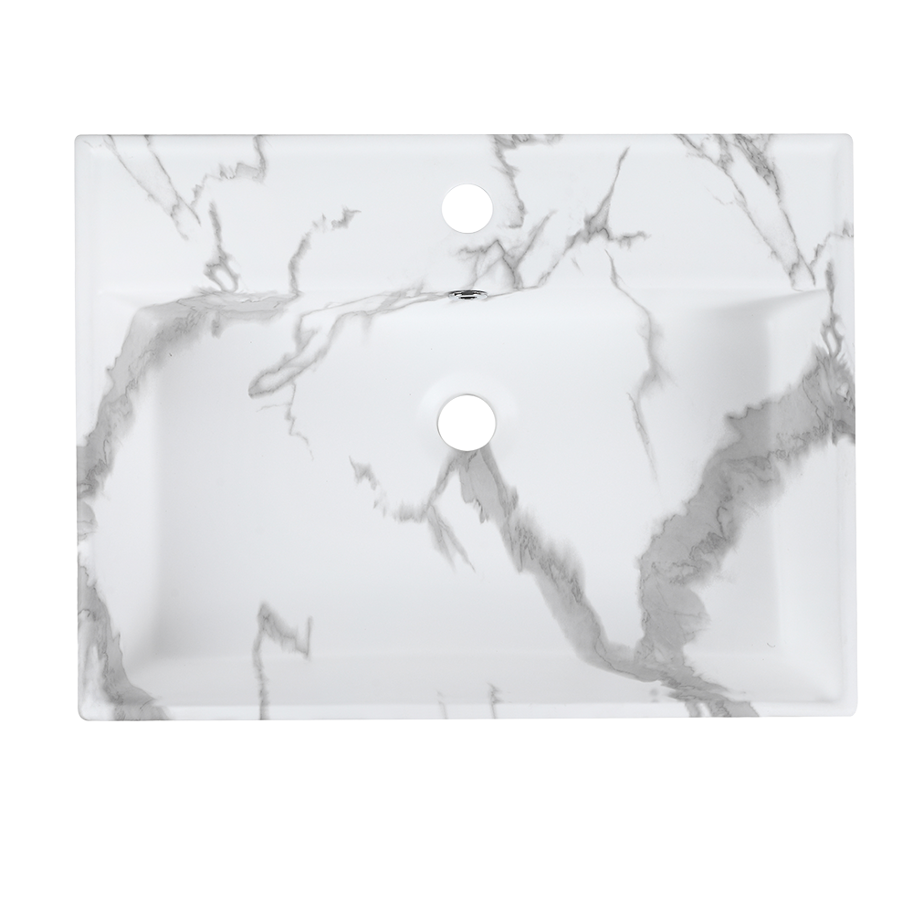 VENTO Wall-Hung/Countertop Rectangular Ceramic Basin | VENTO 58M/-VW