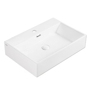 Wall-Hung / Countertop Rectangular Ceramic Basin | VENTO 60M
