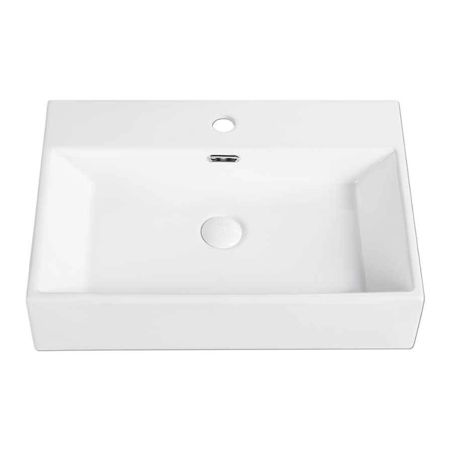 Wall-Hung / Countertop Rectangular Ceramic Basin | VENTO 60M