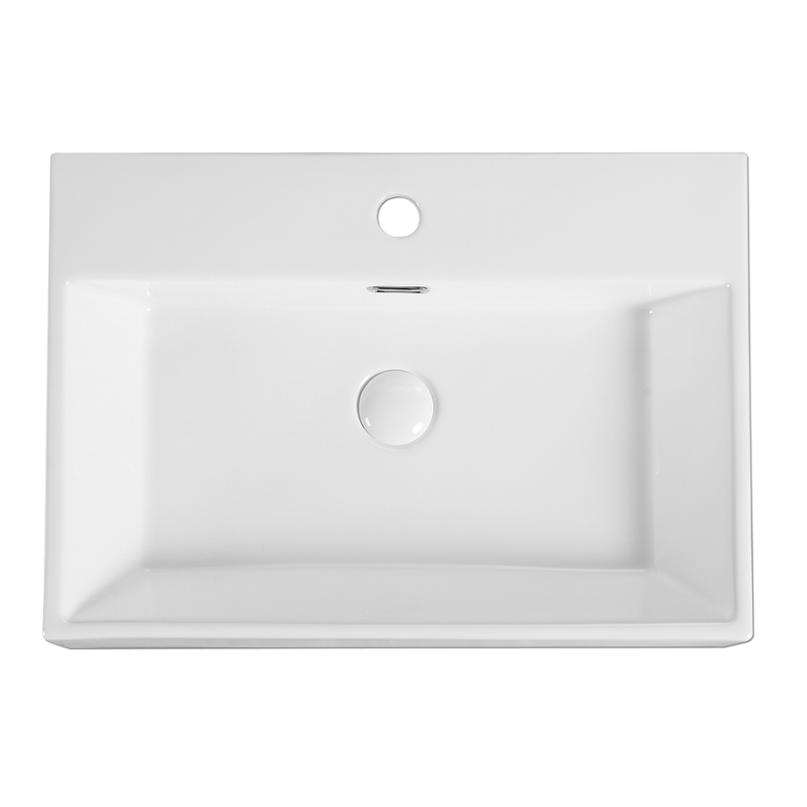 Wall-Hung / Countertop Rectangular Ceramic Basin | VENTO 60M