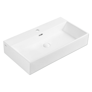 Wall-Hung / Countertop Rectangular Ceramic Basin | VENTO 75M