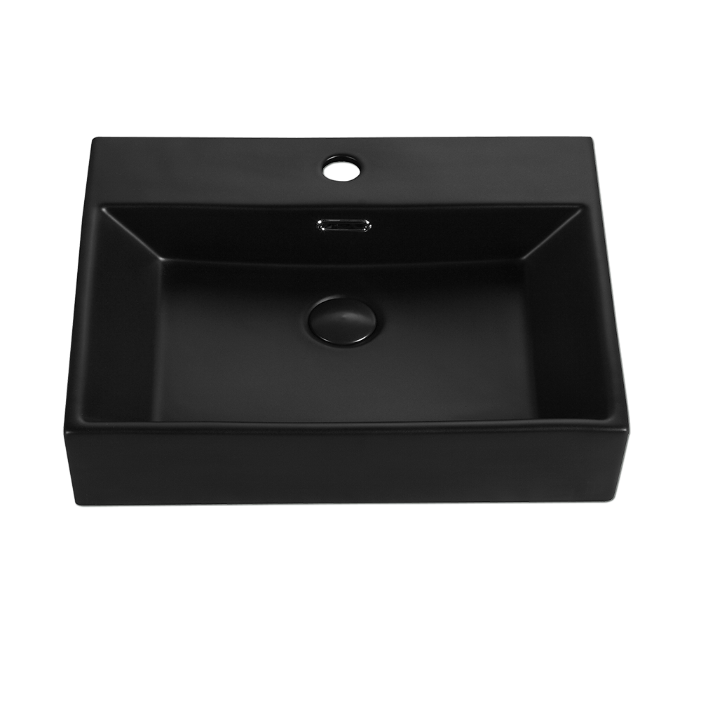 VENTO Wall-Hung/Countertop Rectangular Ceramic Basin | VENTO 50M