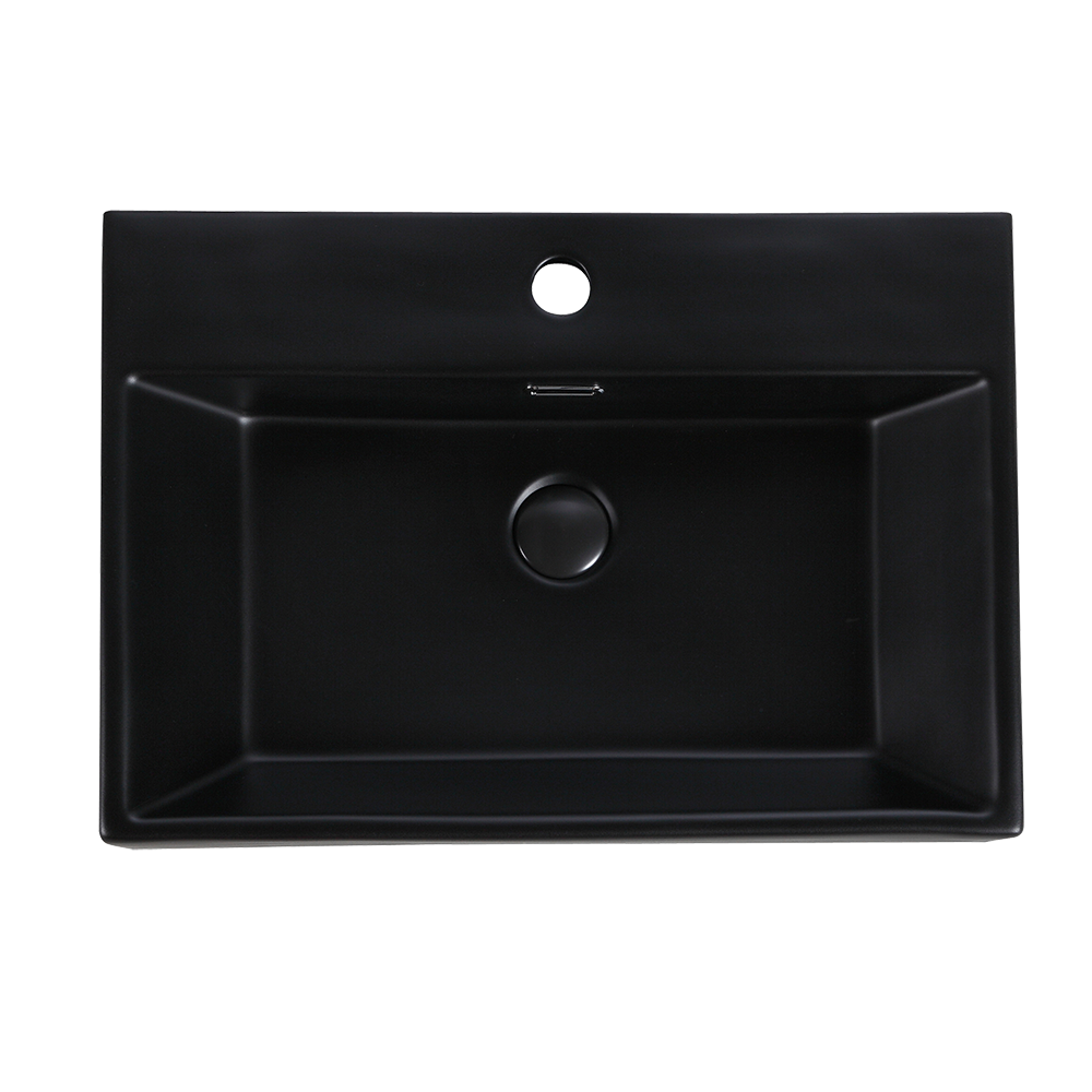 VENTO Wall-Hung/Countertop Rectangular Ceramic Basin | VENTO 50M