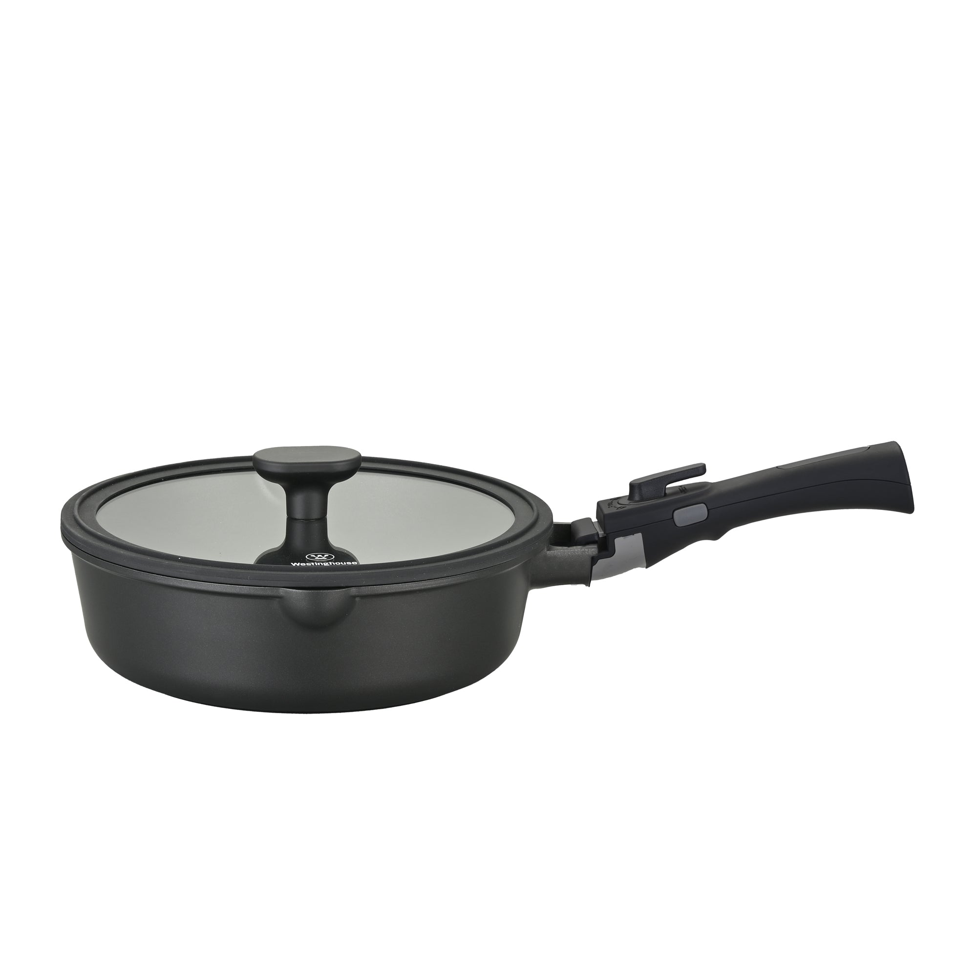 Westinghouse 8 Piece Detachable Handle Cookware Set | Stackable Non-Stick Pots & Pans Set | Space Saving Kitchen Cookware | WCCS208011A