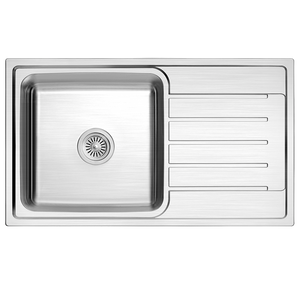 1 Bowl + Drainer Inset Stainless Steel Kitchen Sink | ZEX 811