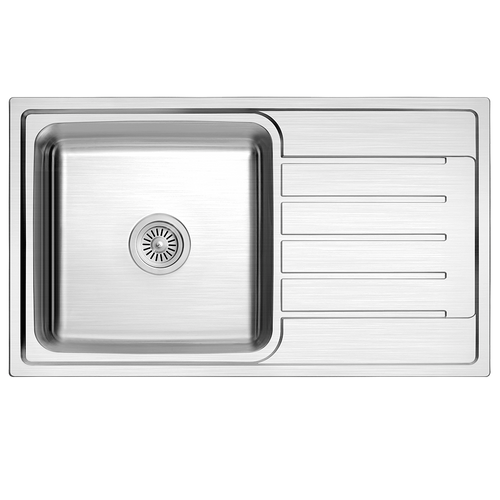 1 Bowl + Drainer Inset Stainless Steel Kitchen Sink | ZEX 811